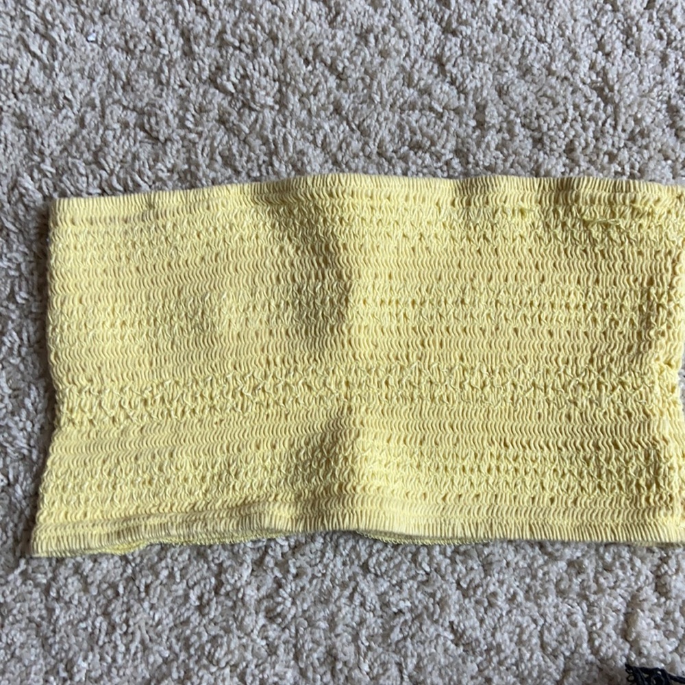 Bright yellow pacsun tube top